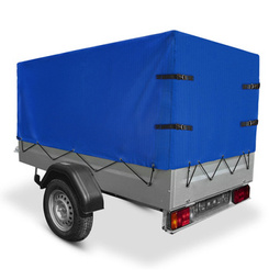 NIEBIESKA PLANDEKA NA PRZYCZEPKĘ POKROWIEC DO PRZYCZEPY STEMA OPTI VARIOLUX