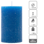ŚWIECE STOŁOWE NIEBIESKIE RUSTYKALNE 6 SZT 6,8x11,5 CM ŚWIECZKI KOLUMNOWE