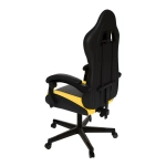 FOTEL GAMINGOWY BIUROWY KUBEŁKOWY GRACZA OBROTOWY HYPERSEAT CZARNY ŻÓŁTY