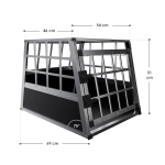 TRANSPORTER DLA PSA ZWIERZĄT ALUMINIOWA KLATKA PODRÓŻNA DO AUTA BAGAŻNIKA M