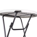 STÓŁ KOKTAJLOWY TARGOWY BANKIETOWY BISTRO SKŁADANY CZERWONY Ø80CM POKROWIEC
