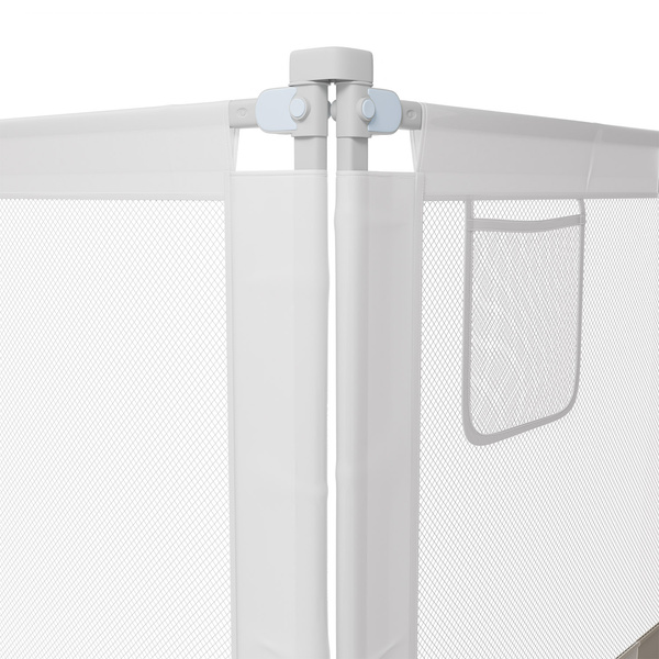 BARIERKA OCHRONNA DO ŁÓŻKA 200 CM OCHRONNA DLA DZIECKA REGULOWANA BEŻOWA