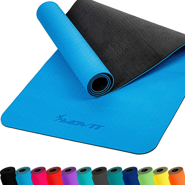 NIEBIESKA MATA TPE 190x60x0,6cm DO ĆWICZEŃ JOGI