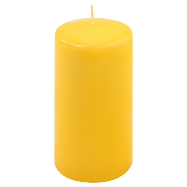 ŚWIECE STOŁOWE ŻÓŁTE 4 SZT 15,5x7,5 CM ŚWIECZKI TRADYCYJNE KOLUMNOWE
