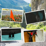 PRZYCZEPKA ROWEROWA DO ROWERU WÓZEK DLA PSA DO 20KG SKŁADANA TURKUSOWA