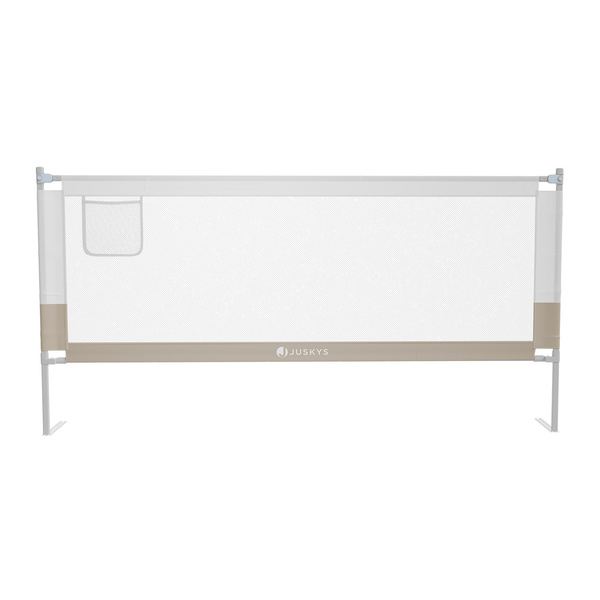 BARIERKA OCHRONNA DO ŁÓŻKA 200 CM OCHRONNA DLA DZIECKA REGULOWANA BEŻOWA