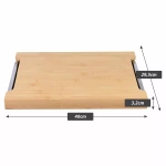 DESKA DO KROJENIA BAMBUS Z DWOMA NACZYNIAMI MISAMI ALUMINIOWYMI 40X29 CM