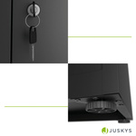 SZAFA METALOWA BIUROWA NA DOKUMENTY AKTA KLUCZ WARSZTATOWA DO GARAŻU CZARNA