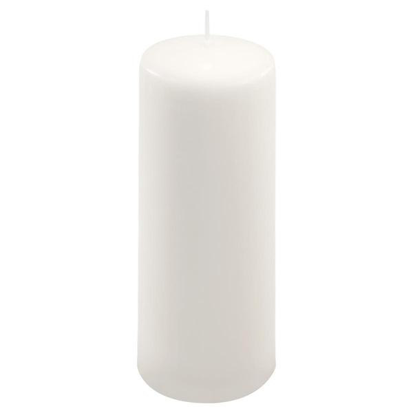 ŚWIECE STOŁOWE BIAŁE 2 SZT 20x7,5CM ŚWIECZKI WALCOWE TRADYCYJNE KOLUMNOWE