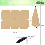 PARASOL OGRODOWY 200x125 PROSTOKĄTNY BALKON TARAS