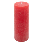 ŚWIECE STOŁOWE CZERWONE RUSTYKALNE 2 SZT 7,5x20 CM ŚWIECZKI KOLUMNOWE