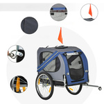 PRZYCZEPKA ROWEROWA DO ROWERU WÓZEK DLA PSA DO 20KG SKŁADANA NIEBIESKA