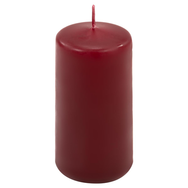 ŚWIECE STOŁOWE BORDOWE 16SZT 10x5CM DEKORACYJNE ŚWIECZKI WALCOWE TRADYCYJNE