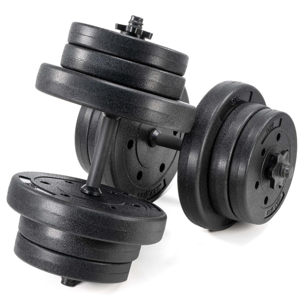 ZESTAW HANTLI MAXXIVA 2 X 20 KG CIĘŻARKI HANTLE 40 KG ZAMKNIĘCIA GWIAZDKOWE
