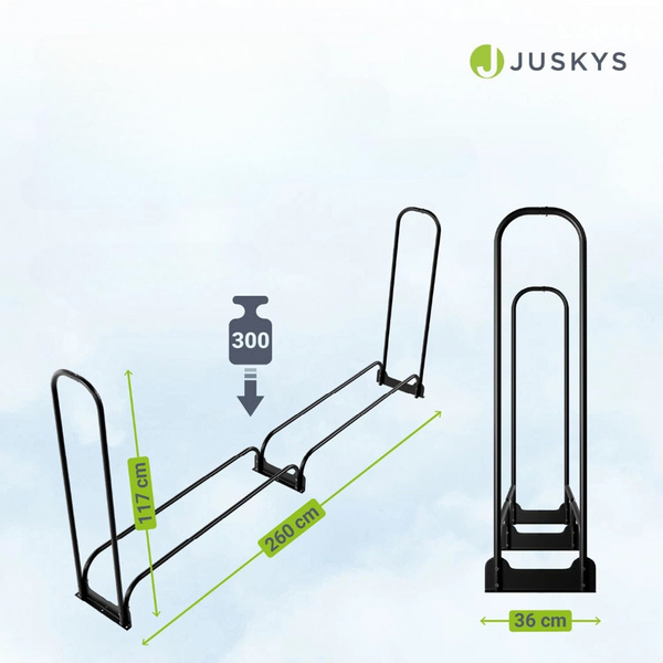 STOAJK REGAŁ NA DREWNO KOMINKOWE L DO PRZECHOWYWANIA NA TARAS + POKROWIEC