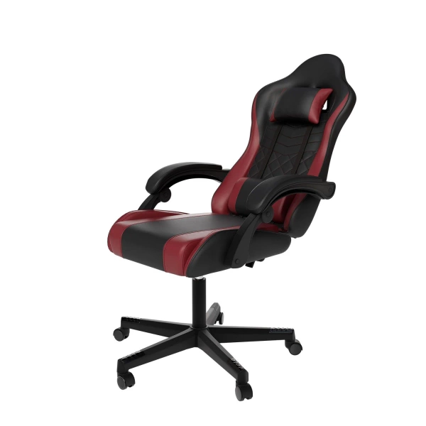 FOTEL GAMINGOWY BIUROWY KUBEŁKOWY GRACZA OBROTOWY HYPERSEAT CZARNY BORDOWY