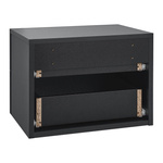 WISZĄCA SZAFKA NOCNA 2 SZUFLADY 40x29x30 CM CZARNY MAT NOWOCZESNA