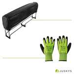 STOAJK REGAŁ NA DREWNO KOMINKOWE L DO PRZECHOWYWANIA NA TARAS + POKROWIEC