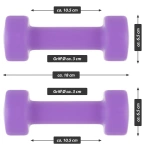 ZESTAW HANTLE WINYLOWE 2x 2,0 KG MAXXIVA FIOLETOWE CIĘŻARKI FITNES HANTELKI