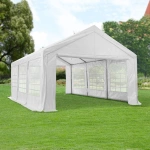 NAMIOT OGRODOWY 4X6M PAWILON IMPREZOWY HANDLOWY DRZWI BIAŁY UV WODOODPORNY