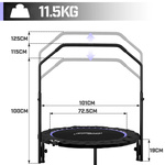 TRAMPOLINA 101 CM FITNESS Z UCHWYTEM U NIEBIESKA