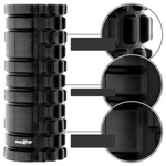MAXXIVA CZARNY WAŁEK ROLKA DO MASAŻU 33x14 CM ROLLER FITNESS