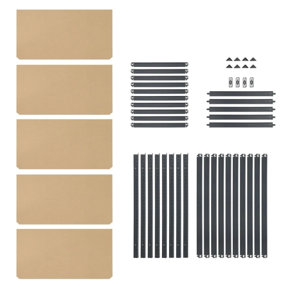 REGAŁ MAGAZYNOWY 200x100x60 CM 875KG METALOWY PÓŁKI GARAŻ WARSZTAT SZARY