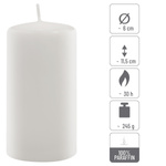 ŚWIECE STOŁOWE BIAŁE 18 SZT 11,5x6 CM ŚWIECZKI WALCOWE TRADYCYJNE KOLUMNOWE