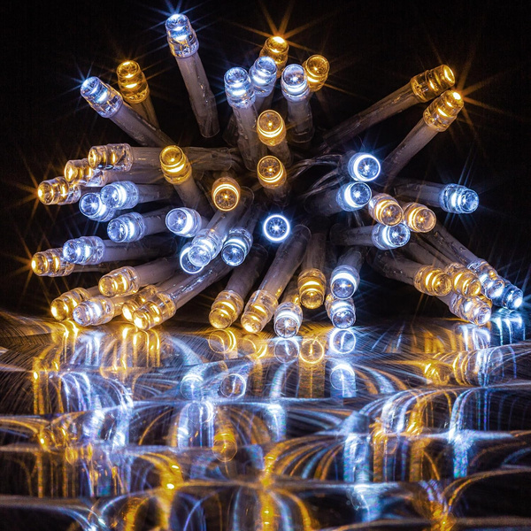 DWUKOLOROWE LAMPKI ZWISAJĄCE NA ZEWNĄTRZ 400 DIOD LED KURTYNA ŚWIETLNA