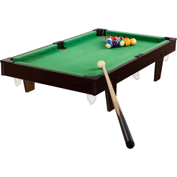 BRĄZOWY MINI STÓŁ BILARDOWY POOL BILARD +AKCESORIA