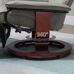 FOTEL RELAKSACYJNY TELEWIZYJNY WYPOCZYNKOWY ROZKŁADANY OBROTOWY SZARY