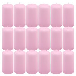 ŚWIECE STOŁOWE RÓŻOWE 16x 11,5x6 CM ŚWIECZKI WALCOWE TRADYCYJNE KOLUMNOWE