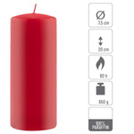 ŚWIECE STOŁOWE CZERWONE 6 SZT 20x7,5 CM ŚWIECZKI TRADYCYJNE KOLUMNOWE