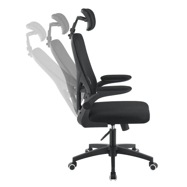 ERGONOMICZNY FOTEL BIUROWY GAMINGOWY OBROTOWY ODDYCHAJĄCY CZARNY