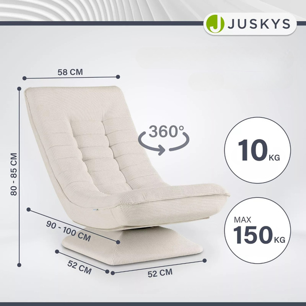 FOTEL RELAKSACYJNY TELEWIZYJNY WYPOCZYNKOWY GAMINGOWY OBROTOWY SKŁADANY BEŻ
