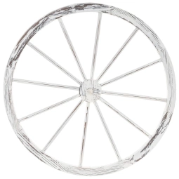 DREWNIANE KOŁO DEKORACYJNE WHITEWASH 90 CM VINTAGE DEKORACJA WESTERN