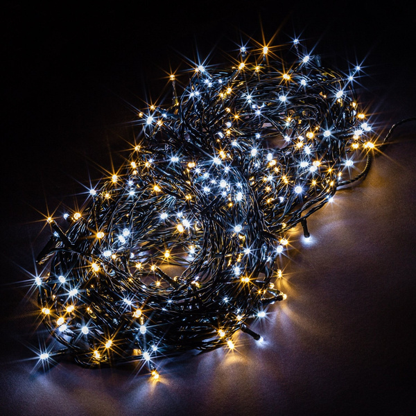 DWUKOLOROWE LAMPKI CHOINKOWE 600 LED OZDOBA ŚWIĄTECZNA ŁAŃCUCH ŚWIETLNY