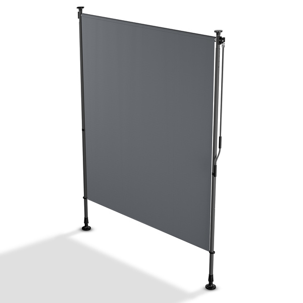 MARKIZA PIONOWA 150x310 CM ROZPOROWA BALKONOWA TARASOWA ROLETA ANTRACYTOWA