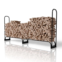 STOAJK REGAŁ NA DREWNO KOMINKOWE L DO PRZECHOWYWANIA NA TARAS + POKROWIEC