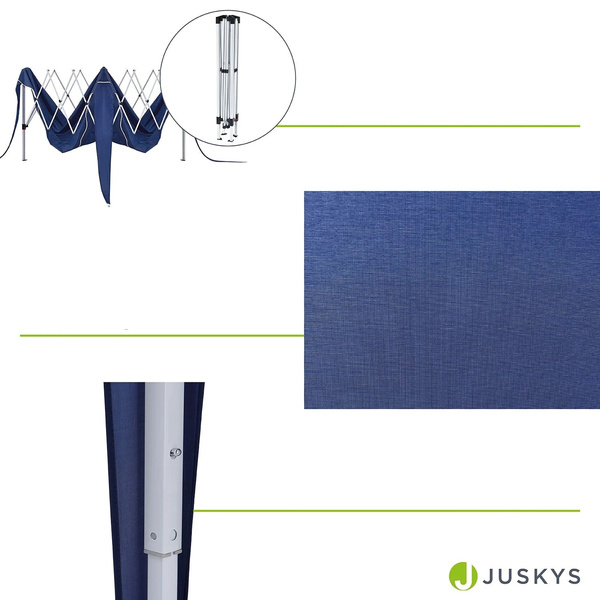 NIEBIESKI PAWILON OGRODOWY 3X3 NAMIOT IMPREZOWY HANDLOWY EKSPRESOWY STELAŻ