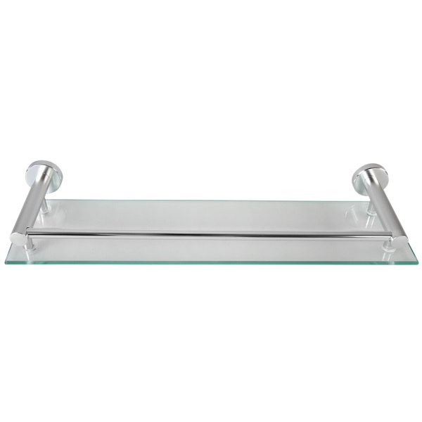 2x PÓŁKA SZKLANA DO ŁAZIENKI POD PRYSZNIC Z ALUMINIUM NA KOSMETYKI