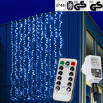 KURTYNA ŚWIETLNA ZWISAJĄCE SOPLE LAMPKI 3x6M 600 BIAŁYCH DIOD