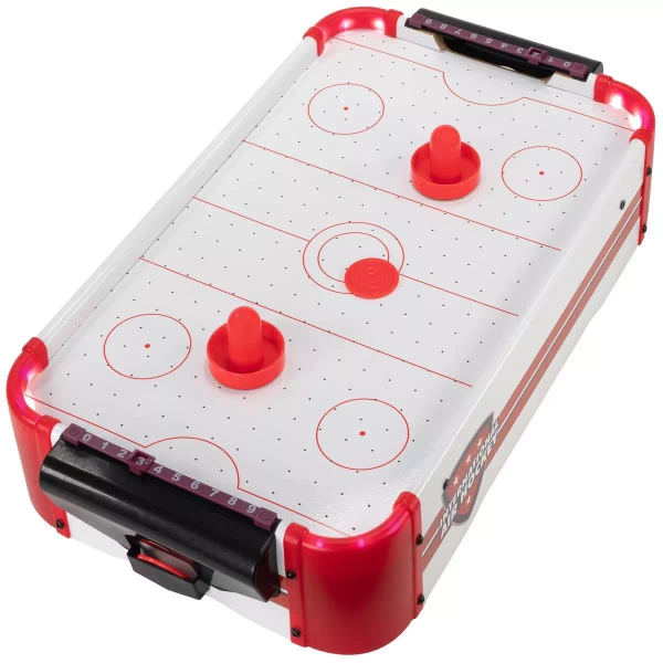 MINI STÓŁ CYMBERGAJ AIR HOCKEY Z LED + WENTYLATOR GRA 55x31 CM + LICZNIKI