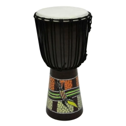 DJEMBE AFRYKAŃSKI BĘBEN 60 CM MAHOŃ RĘCZNIE MALOWANY KOZIA SKÓRA BONGO