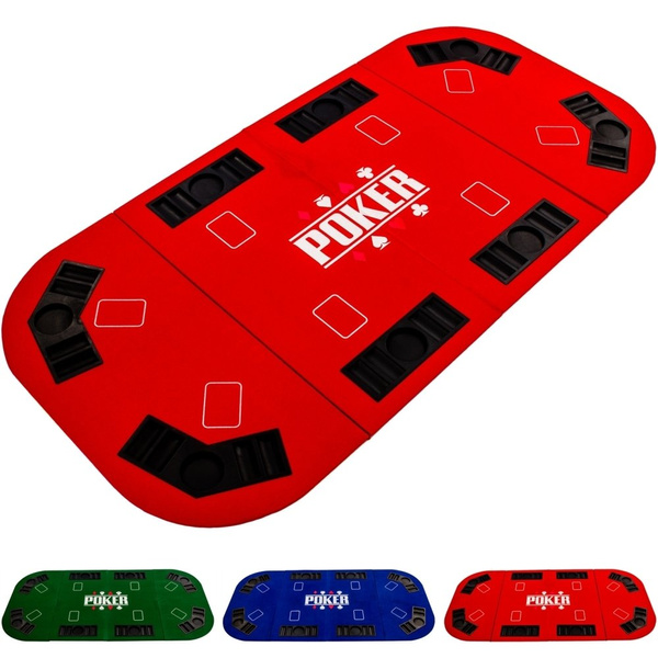 CZERWONY BLAT STÓŁ DO POKERA 160x80CM POKER KASYNO