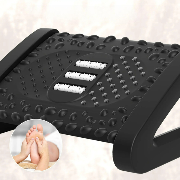 PODNÓŻEK BIUROWY Z MASAŻEM REGULACJĄ WYSOKOŚCI ERGONOMICZNY 44 x 32,5 cm 