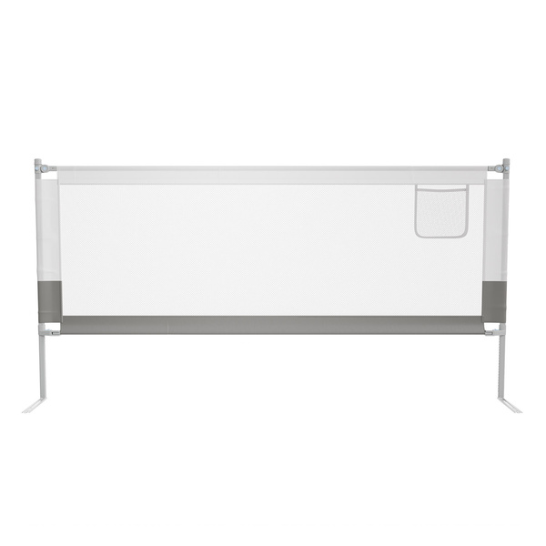 BARIERKA OCHRONNA DO ŁÓŻKA 200 CM OCHRONNA DLA DZIECKA REGULOWANA SZARA