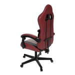 FOTEL GAMINGOWY BIUROWY KUBEŁKOWY GRACZA OBROTOWY HYPERSEAT BORDOWY CZARNY