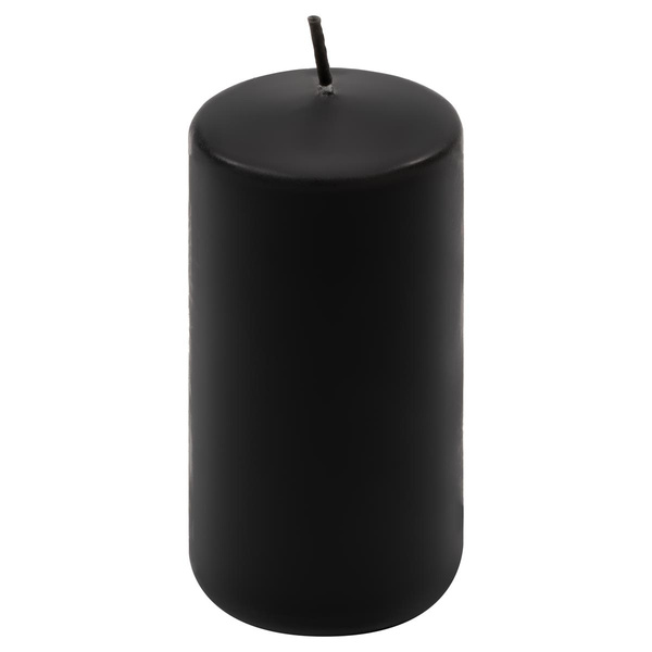 ŚWIECE STOŁOWE CZARNE 16 SZT 10x5CM DEKORACYJNE ŚWIECZKI WALCOWE TRADYCYJNE