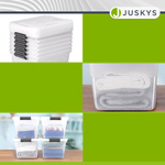 4x POJEMNIK 45L DO PRZECHOWYWANIA Z POKRYWĄ ZESTAW UNIWERSALNY ORGANIZER